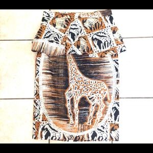 Handmade authentic african peplum skirt (M)