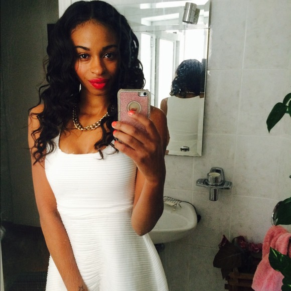 Skater white sun dress