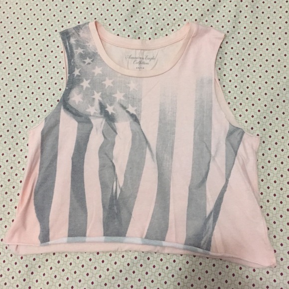 American flag tank crop top