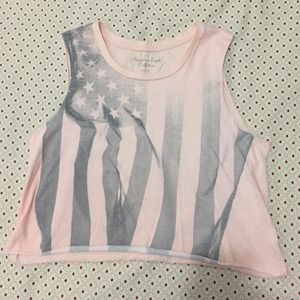 American flag tank crop top