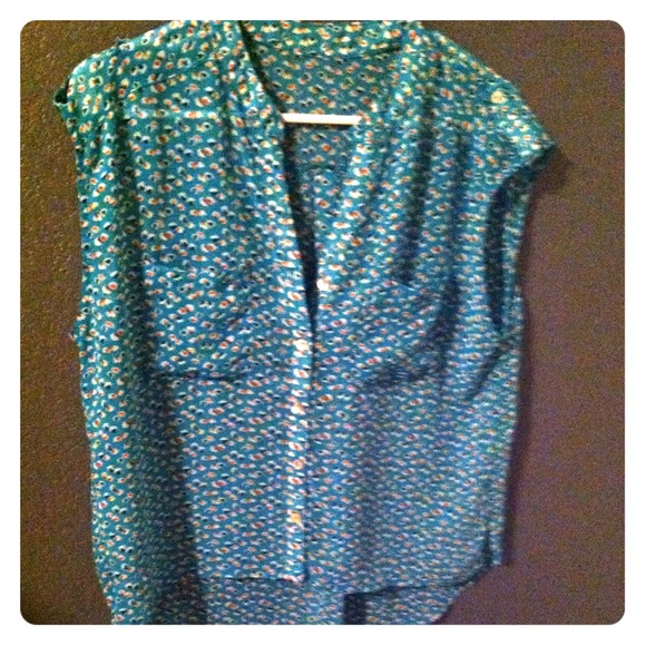 Sheer Green Patterned Top