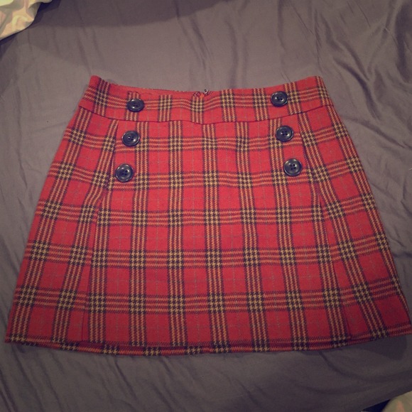 Plaid mini skirt