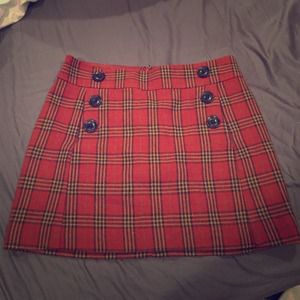 Plaid mini skirt