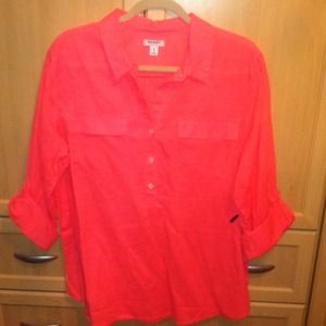 💗Hot Pink Button-Down Tunic - NWT!💗