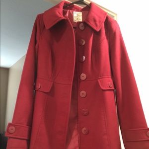 Outwear- Tulle red coat