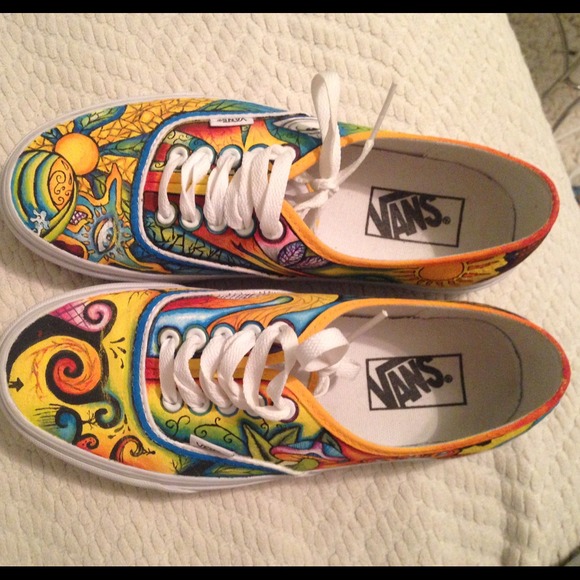 Vans Shoes - Hand Painted Trippy Vans