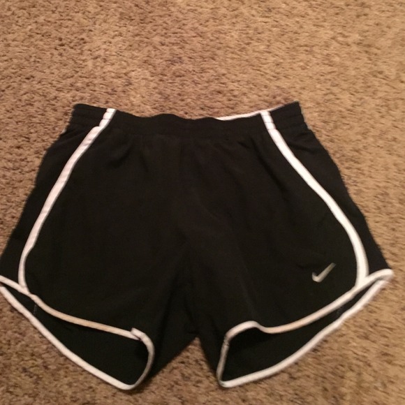 Classic black and white nike shorts size small