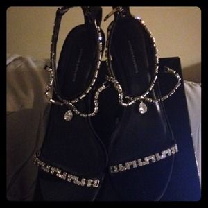 Brand New Black Satin Valerie Stevens size 8