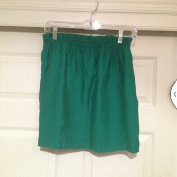 Teal J.Crew Bubble Skirt