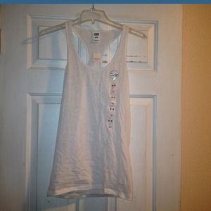 VS pink white tank top