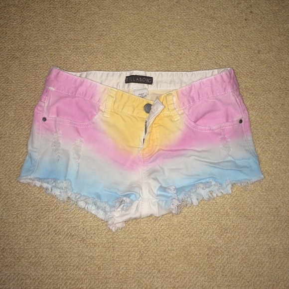 Billabong rainbow ombré shorts