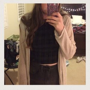 Brandy Melville thin cream/ tan cardigan