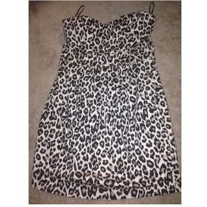 Cheetah print dress.