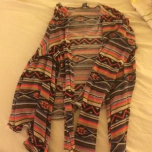 Tribal print cardigan