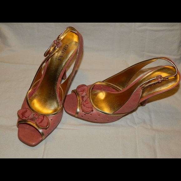 open toe sling backs