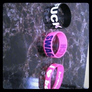 Fuck Yeah . Swag,Bitch . I Love Boobies Bracelets