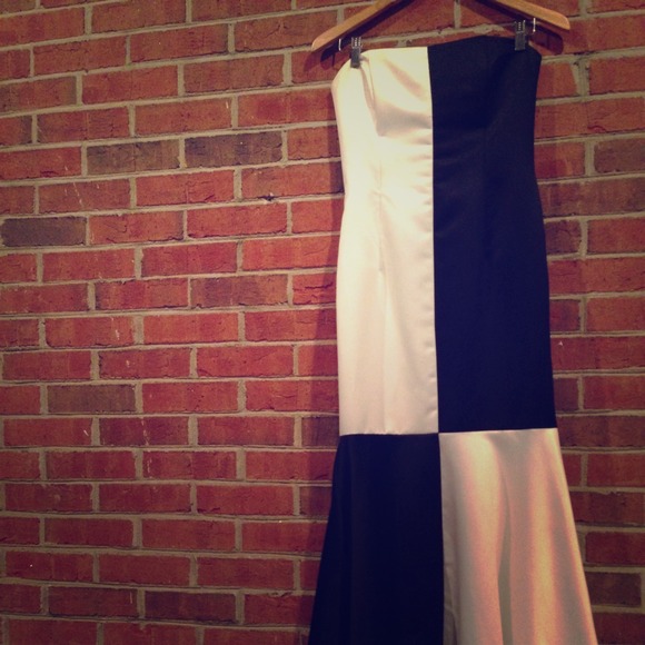 Black and White Evening Gown