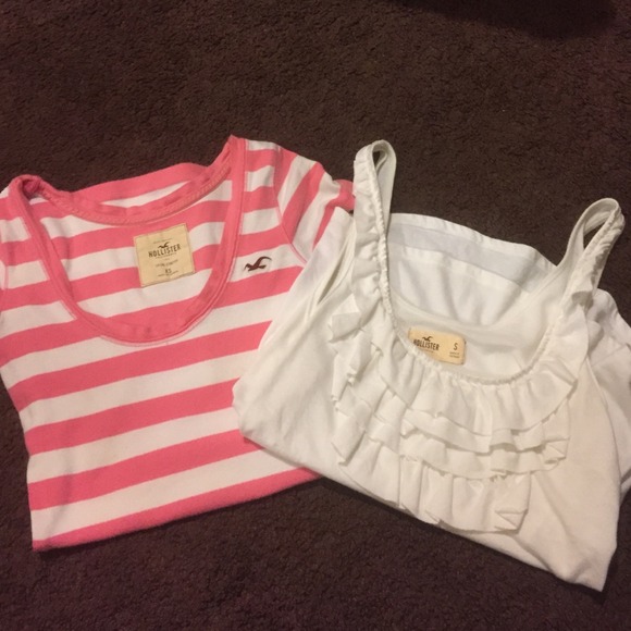 Hollister tank & short sleeve top.