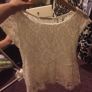 Lace ivory top.
