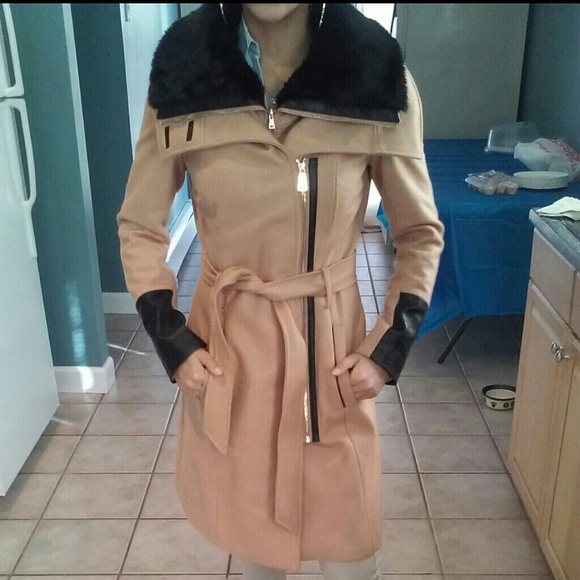 Brand new Bebe black and tan coat! ONLY $80