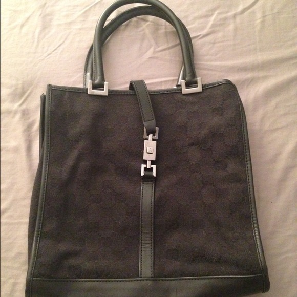 Authentic black Gucci tote