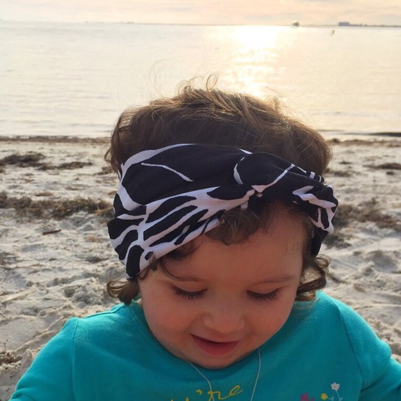 Black & White Mommy and me Turban Set