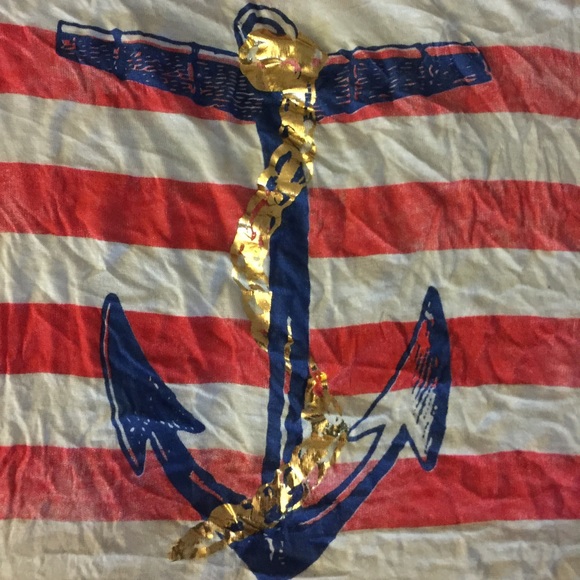 Forever 21 nautical inspired lose boxy top
