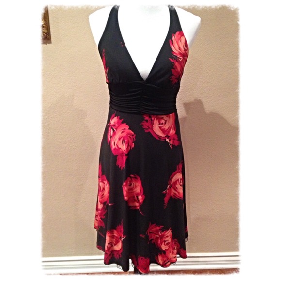 Halter Floral Dress - Picture 1 of 3