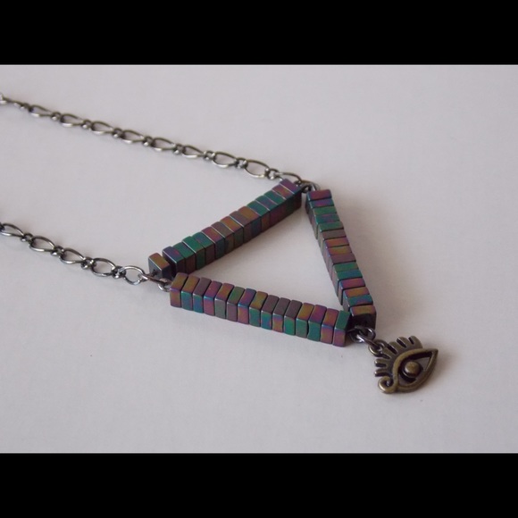 Handmade eye of Horus necklace