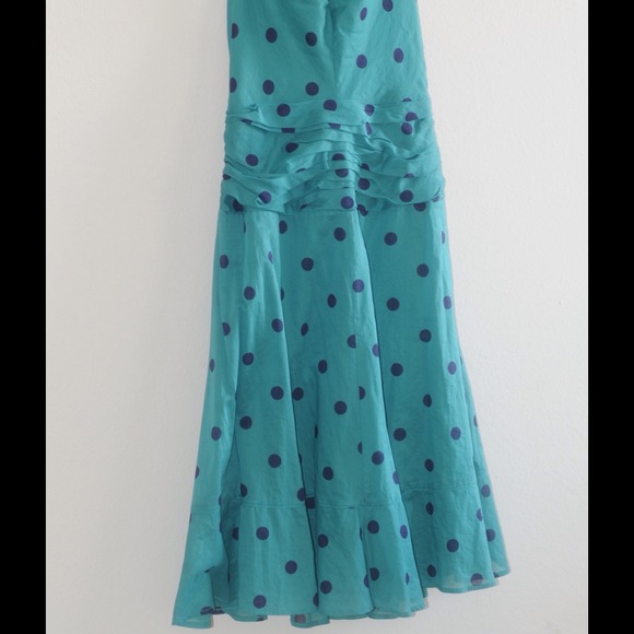 Green & blue polkadot Marc Jacobs Halter Top Dress - Picture 3 of 5