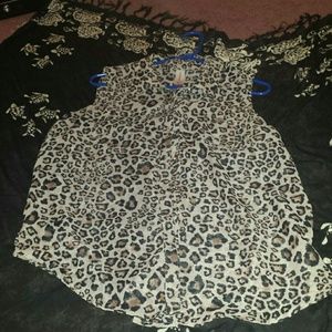 cheetah print blouse