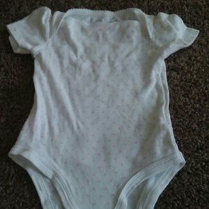 Pink polkadot onesie