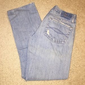 A&F Distressed Cropped Jeans