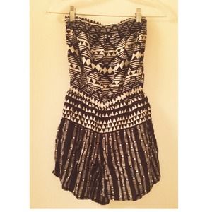 Aztec Strapless Romper