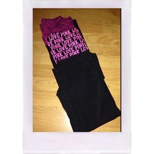 VS Pink Crop Yoga Pants