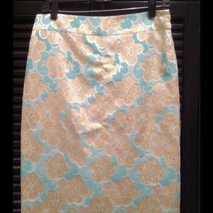 Banana republic metallic pencil skirt - sz 6!!