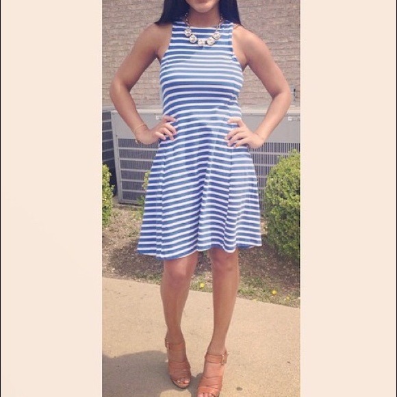 Blue stripped dress