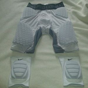 Padded football pants & volleyball knee pads