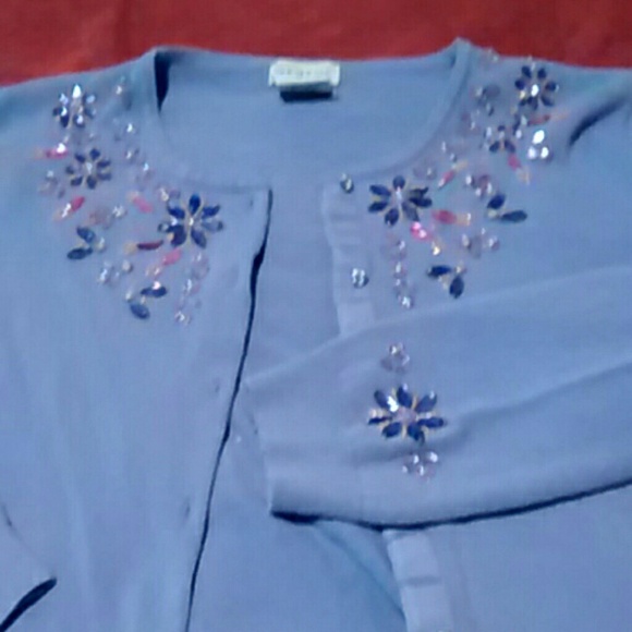 Violet jeweled sweater