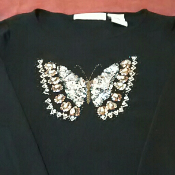 Butterfly Jeweled Sweater