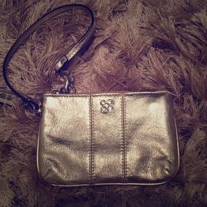 Coach Wristlet in Gold