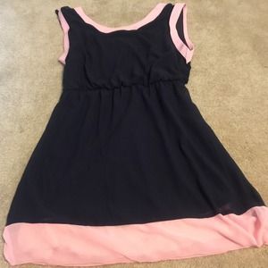 Navy and pink dress