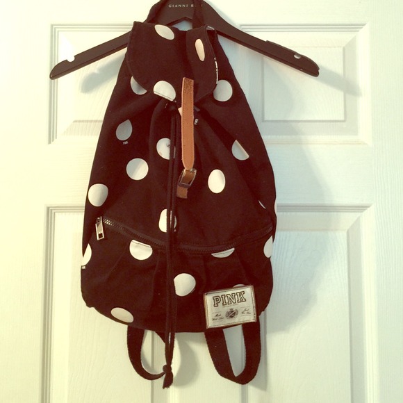 PINK backpack with polka dots 😊