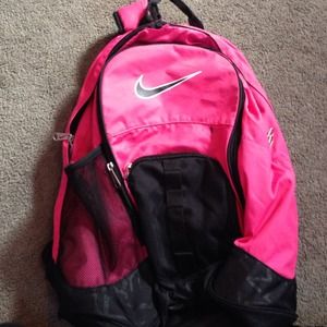pink and black nike bookbag