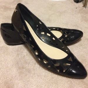 Calvin Klein super cute patent leather BLACK flats