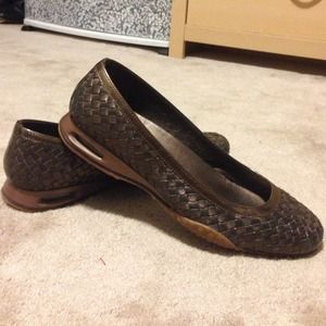 Bronze chocolate brown flats Nike Air Cole Haan
