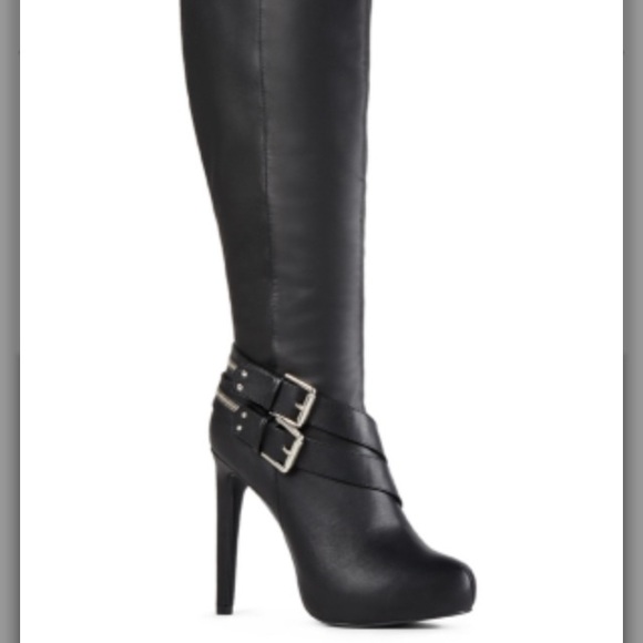 Knee high leather boots