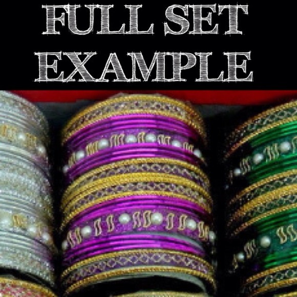 Plus Size Authentic Indian Bangle Bracelet Sets - Picture 2 of 5