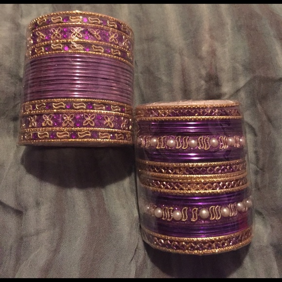 Plus Size Authentic Indian Bangle Bracelet Sets - Picture 4 of 5
