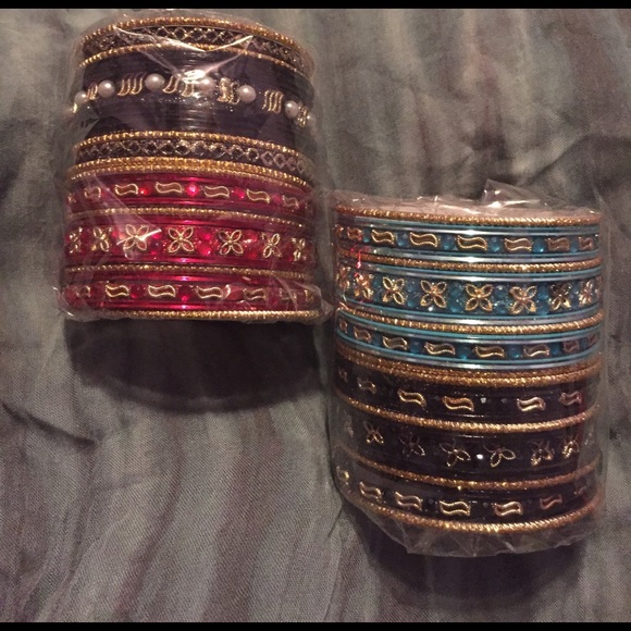 Plus Size Authentic Indian Bangle Bracelet Sets - Picture 5 of 5
